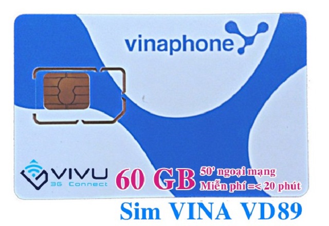 Sim 3G Vinaphone ViVu khuyến mãi Data khủng 54Gb/năm